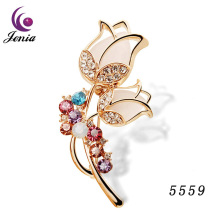 Jenia China Wholesale Cheap Crystal Brooch Pins Flower Brooch Pins