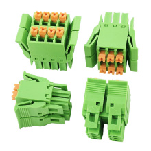 3.5MM pitch double bank spring thin female terminal block with winged lock buckle