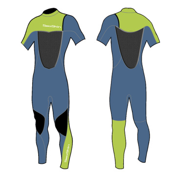 Zeein mannen 3/2 mm ritsless korte arm surfen wetsuits