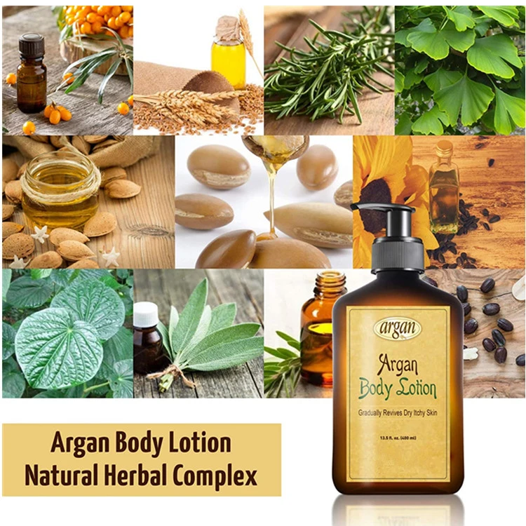 OEM Natural Argan Oil Dry Skin Repair Moisturizing Body Lotion