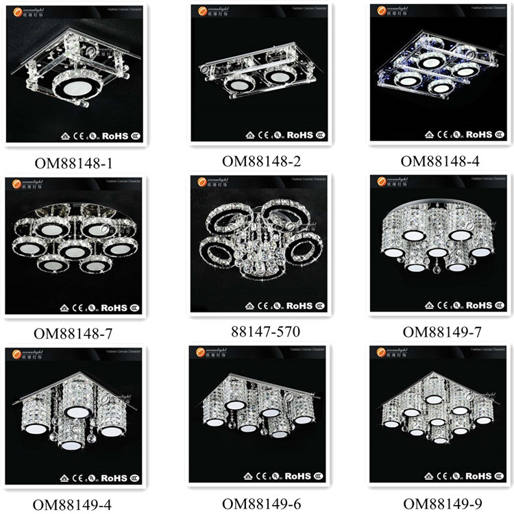 LED Ceiling Light, Crystal Ceiling Light Fittings, China Manufacturer Om88088r