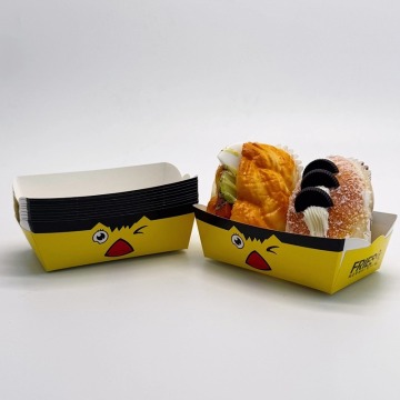 Quick Service Restaurant White Card Snack Boat Box