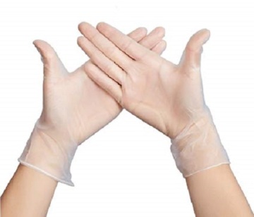 powder free disposable PVC gloves hand protection