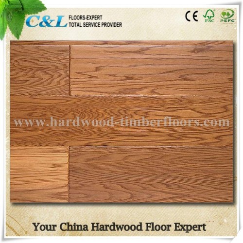 Light Red Color Soft Touching Smooth Oak cheap hardwood flooring