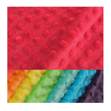 OEKO- Certified 100% Polyester Super Soft Minky Bubble Dot Fabric for Blankets