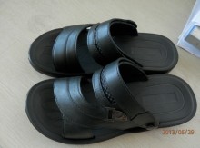 men's slippers, leather