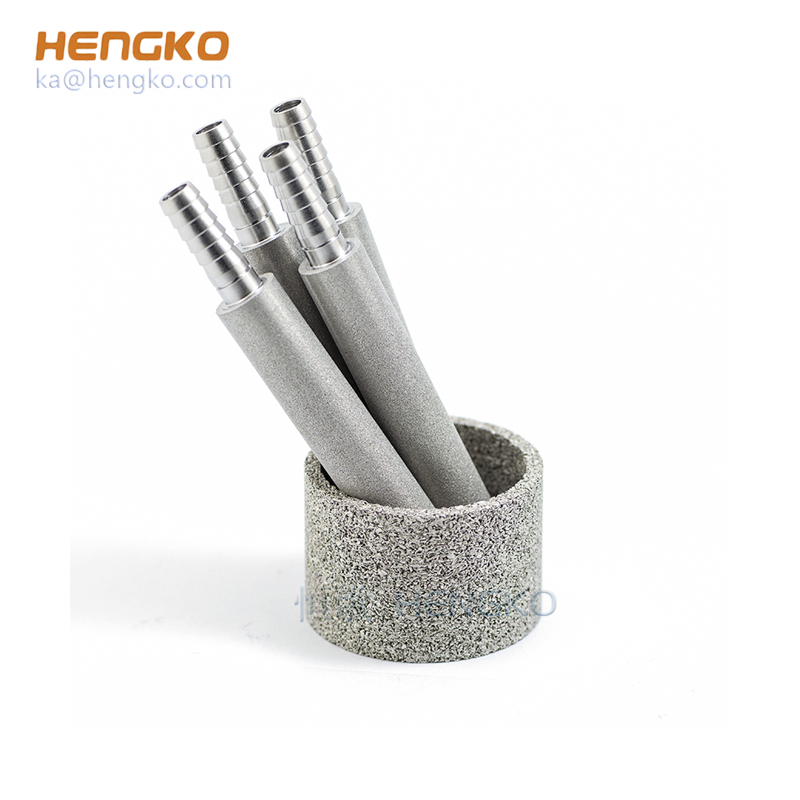 HENGKO custom 304 316 316L stainless steel carbonation aeration diffusion oxygen stone 0.2-100 microns