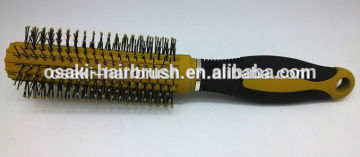 nylon hair brush at ningbo , nylon round plastic hair brush with the goody handle