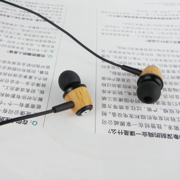 Wooden Bass Sports Earphone Game Earphone With Microphone