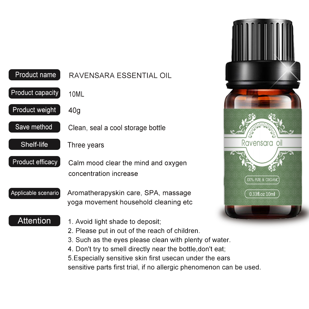 Factory supply 100%pure top Grade Ravensara essential oil