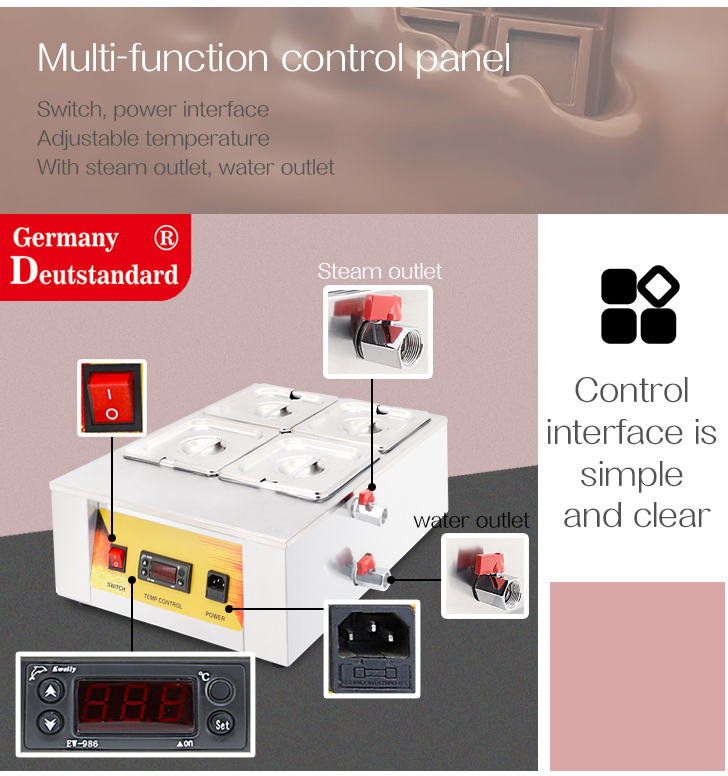 Machine de fusion de chocolat commerciale