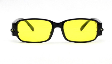 LED Light Yellow Lenses Reading Glasses Night Driving Glasses