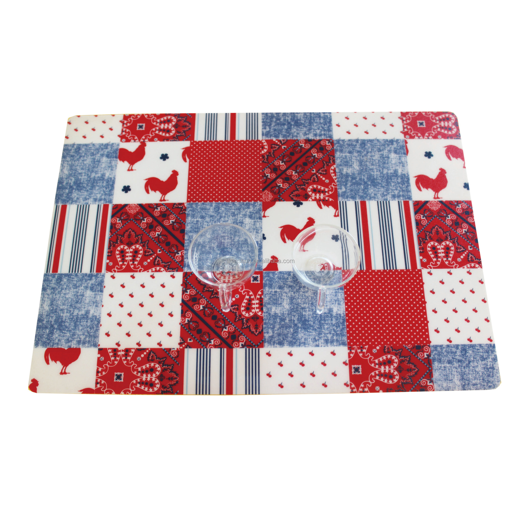 2024 New Design High Quality Non-slip Heat Resistant Food Grade Plastic Placemat for Dining Table