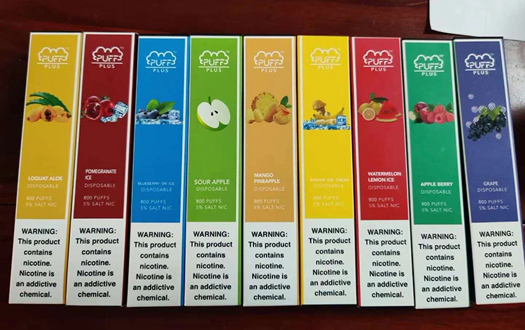 Ready for Ship Popular Puff Bar Plus 550mAh 3.2ml Disposable Puff Plus Electronic Cigarette