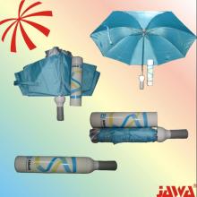Three Fold Hot Transfer Print Winebottle Umbrella