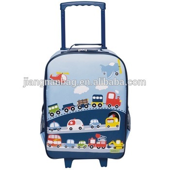 2015 kids rolling school backpacks for primary school