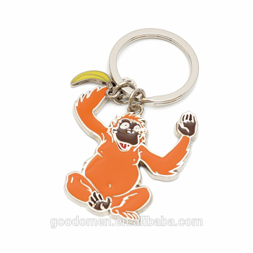 Cheap Custom designed monkey Animal Keychain/orangutan shape keychain