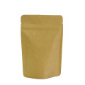 Kraft Zip Lock White Finish Pouches for Beans