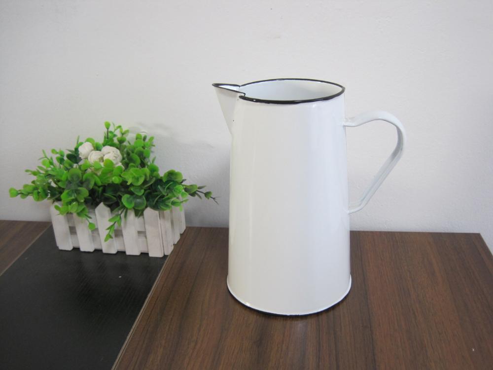 2.2L Enamel Water Jug ,Enamel Pitcher with rolled rim