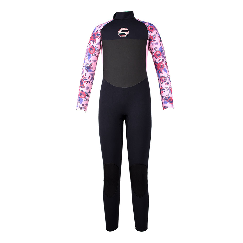 Zeegeacht meisjes terug zip 3 mm neopreen surfen wetsuit