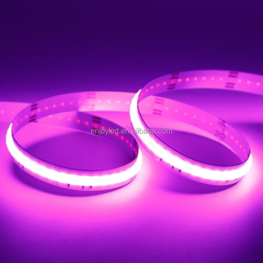 24V cob RGB colorful color changing LED soft lamp with self-adhesive silicone soft lamp strip FOB atmosphere colorful cob led