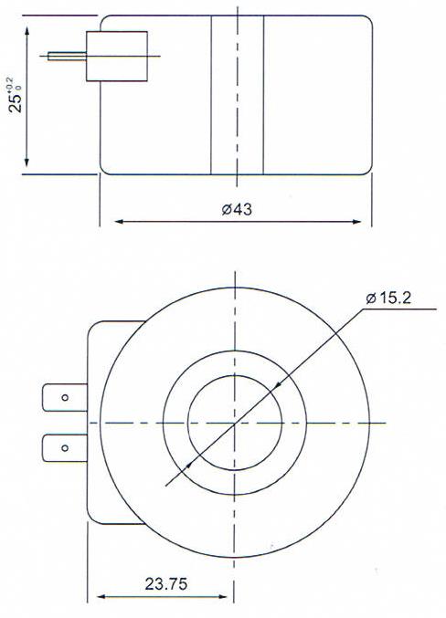 Dimension of BB15225011 Solenoid Coil: