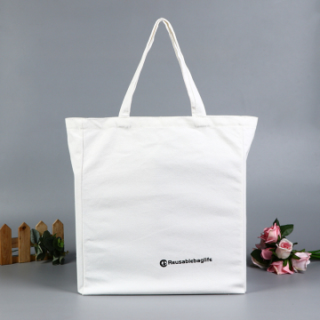 Leather Handle Canvas Bag