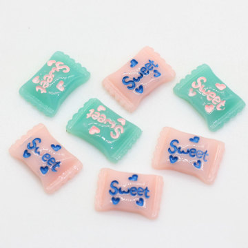 Süße helle Farbe Candy Cube Harzperlen Zucker Cabochon Flatback Artikel für Kinder DIY Telefon Shell Decor Urlaub Ornamente