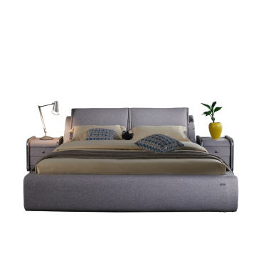 Luxury Italian European Modern Leather Double Bed