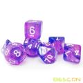 Bescon New Moonstone Dice Orchid, Polyhedral Dice Set of 7