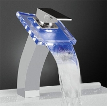 LED Waterfall Basin Tap For Bathroom