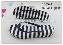 stripe high heel slipper for girls
