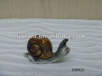 Decorative painted resin snail