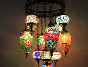 Hotselling Luxuriant Mosaic Art Turkish,Turkish lamps Chandelier CL12M01