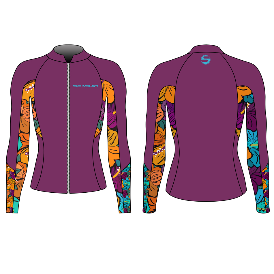 Seaskin Ladies 3mm Front Zip Wetsuit Jacket Top