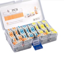 40pcs 1 in 2 out Boxed Wire Connector Terminal Blocks