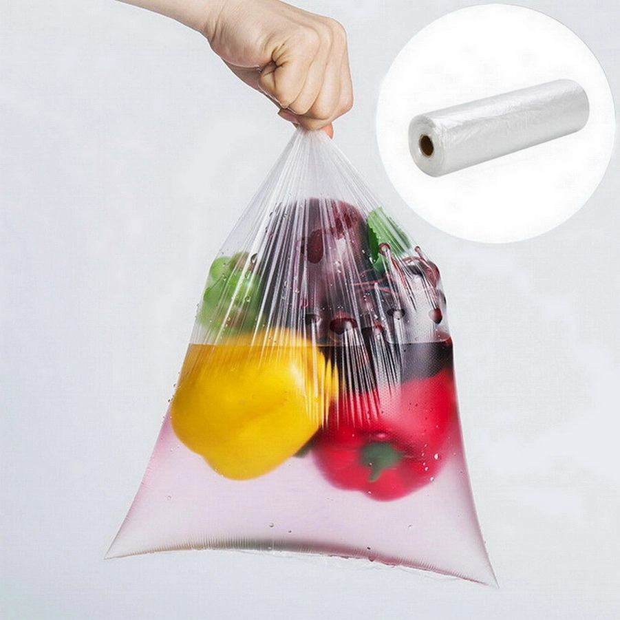 Supermarket Clear Plastic Grocery Food Bag on Roll