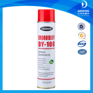 Temporary bonding spray adhesive for clothing