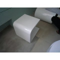 Contemporary small white wooden side table