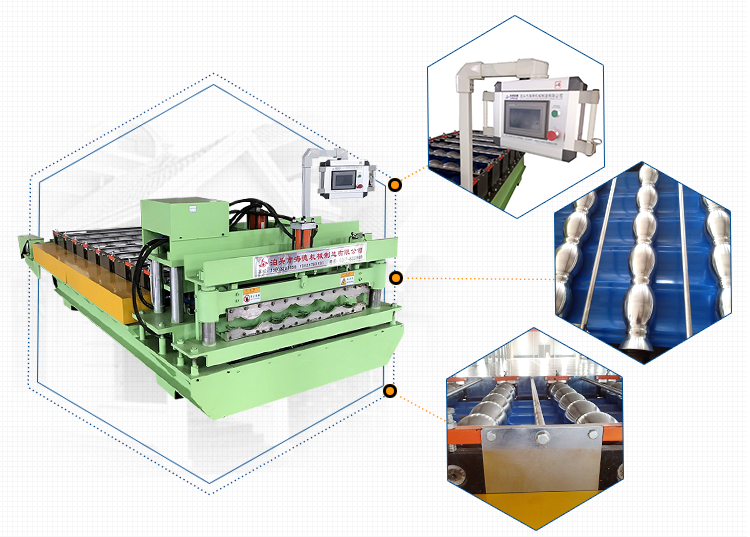 High speed glazed roof panel step tile roll forming machine price