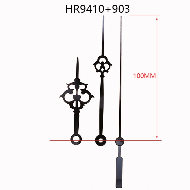 Hr9410 100 mm Black Serpentine Clock Arrows 903 Second Hands