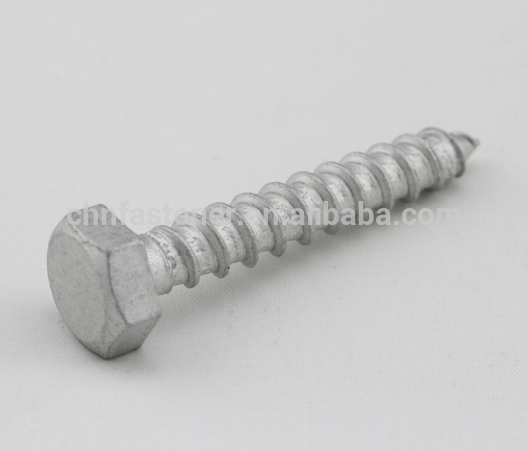 Hot Dip Galvanized Hexagon Head Wood Screws DIN571