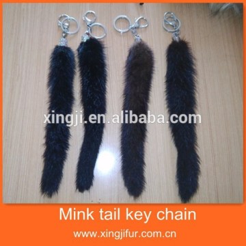 Hotsale fashion Genuine Fur Mink Tail Key Chain
