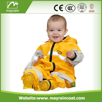 Waterproof Reflective Polyester Kids Rainsuits