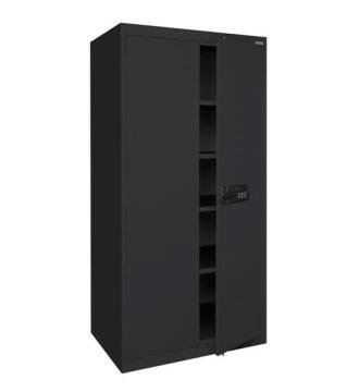 Electronic Lock Black Metal Storage Cupboard