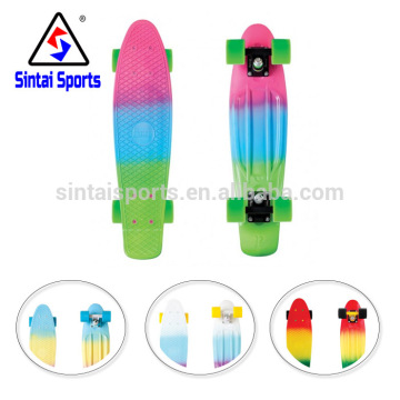 muticolor plastic skateboard complete