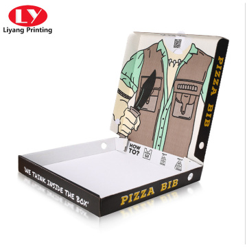 custom printed corrugated pizza box for food packaging