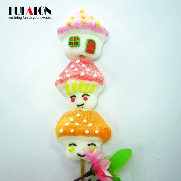 Fruit flavored Long stick marshmallow Kebab Lollipop for Whole Sale