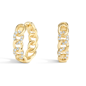 9K Yellow Gold 1Carat Lab Diamond hoop earrings