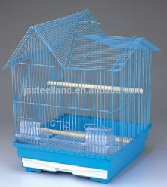 folded powder coated small indoor metal wire bird cage